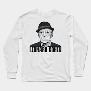 Leonard Cohen Vintage Fan Art Long Sleeve T-Shirt